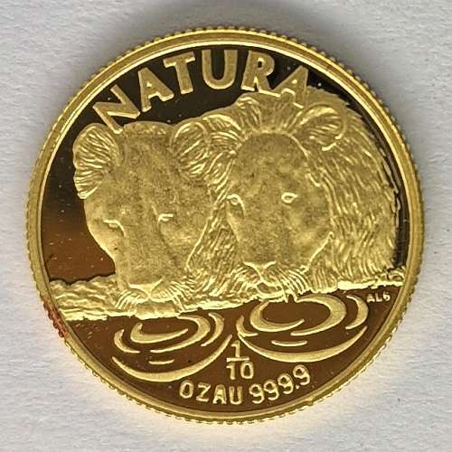 1994 | Natura | The Lion | 1/10 oz | 24 Carat 999.9 Au | Proof | Gold Coin | No Reserve