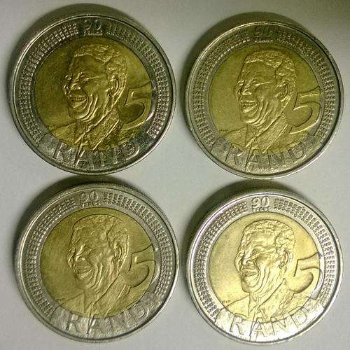 4 Nelson Mandela 90 years coins 2008!!!!!!!!!!!!