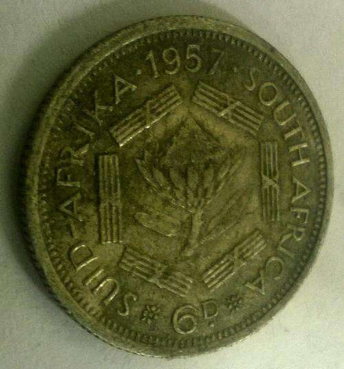 1957 6D 50 % Silver !! Complete your collection ...