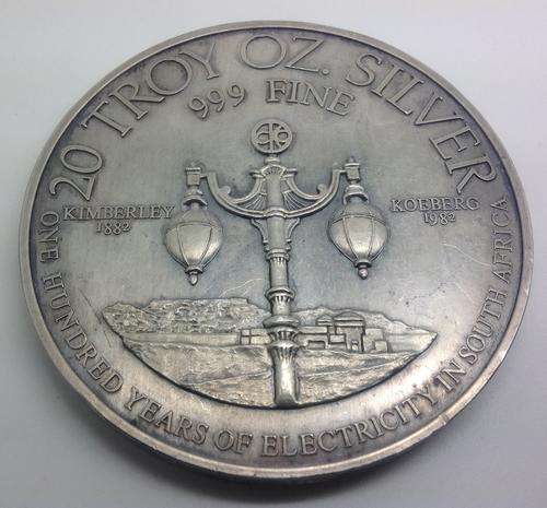 #* INVESTMENT *# 20 Troy OZ 999 Fine Silver * 100 Years Of Electricity In S.A * Starting R1 * WoW *