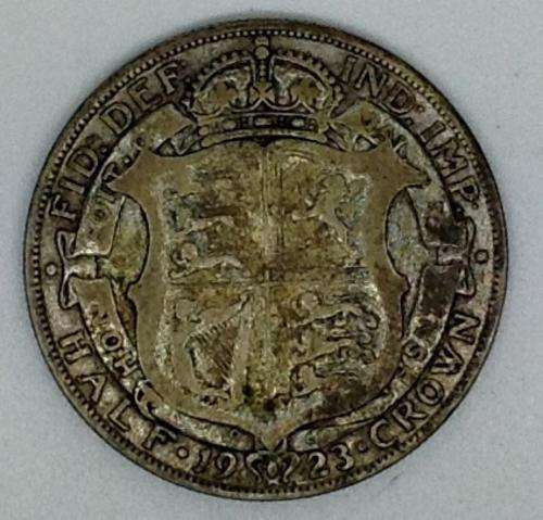1923 Â½ Crown - George V Silver (.500)  14.138 g