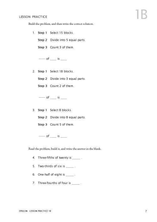 RSA Epsilon - Student Workbook - MATH-U-SEE - MUS-EPS-S