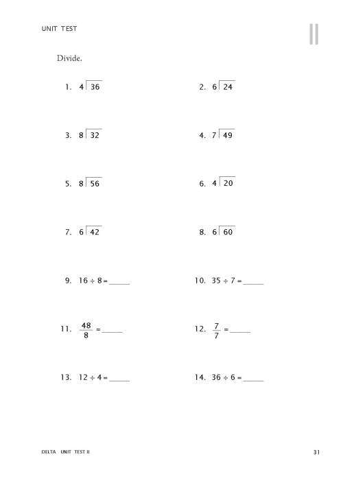 RSA Delta - Test Book MATH-U-SEE - MUS-DEL-T