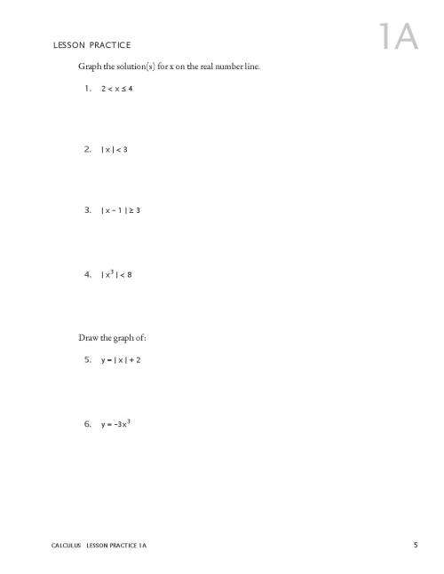Calculus - Student Workbook - MATH-U-SEE