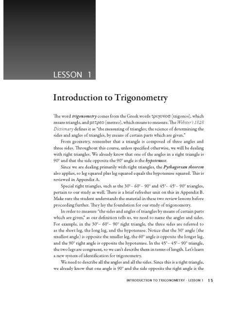Pre-Calculus - Instruction Manual - MATH-U-SEE