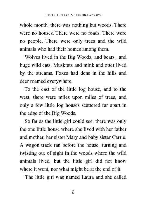 Little House in the Big Woods (DAMAGED)