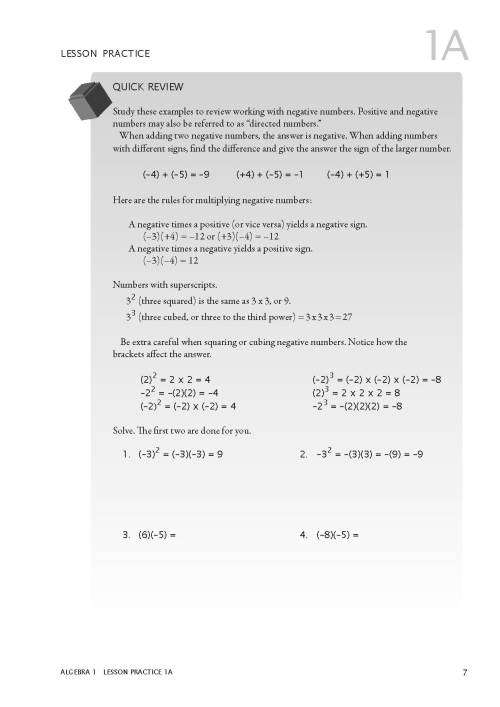 RSA Algebra 1 - Student Workbook MATH-U-SEE - MUS-ALG1-S