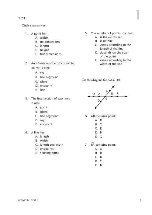 RSA Geometry - Test Book - MATH-U-SEE
