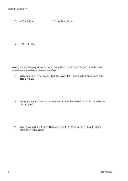 RSA Pre-Algebra - Student Workbook MATH-U-SEE
