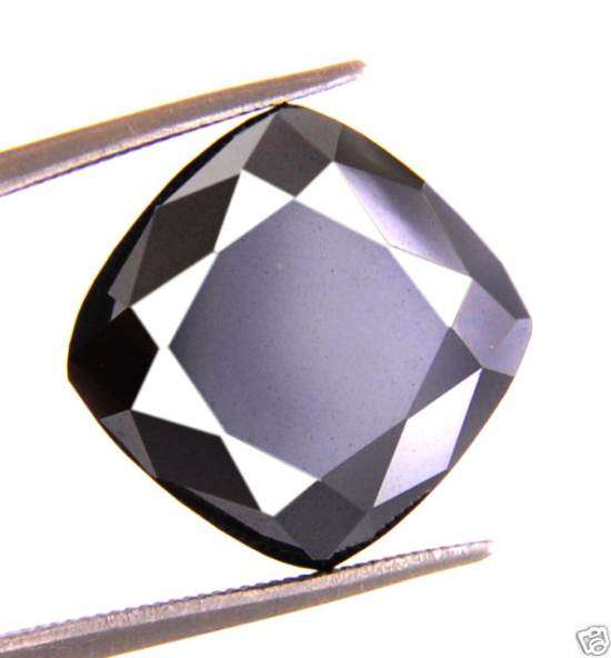 5.41 CTS RARE 100% NATURAL FANCY DEEP BLACK DIAMOND - STUNNING - R1/NO RESERVE!