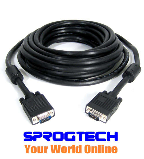 Video Cable VGA to VGA (Male to Male) 15 Pin - 20M Length - High Quality Long distance
