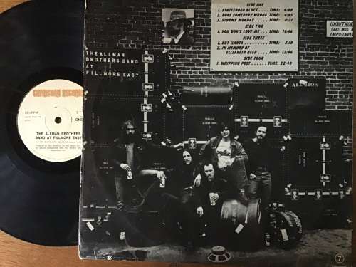 The Allman Brothers Live At Fillmore East Lp