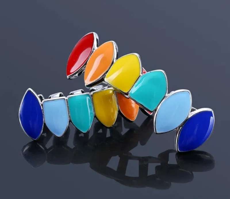 Teeth Grillz - 69 Rainbow Style A Grade Quality