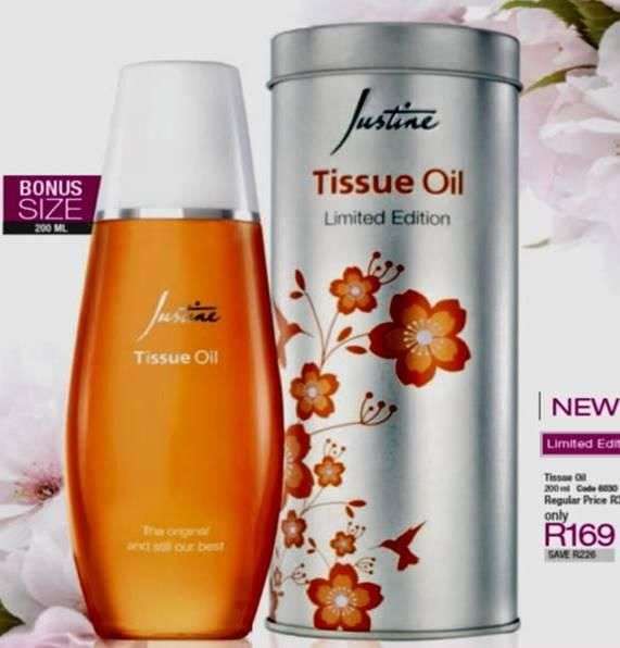Justine 200ml Tissue Oil GIFT TIN ( Limited Edition )