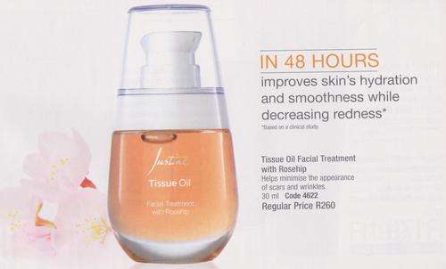 Justine Tissue Oil Face Treatment With Rose Hip