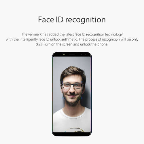 Vernee X 6G RAM 128G ROM 6.0 inch 18:9 Screen Mobile Phone MT6763 Octa core Face ID Cell Phone Four