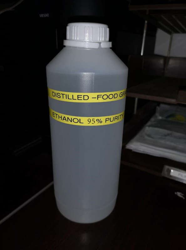 Ethanol, Food Grade, 2 Liters ( 190 proof , 95% pure ethyl alcohol )