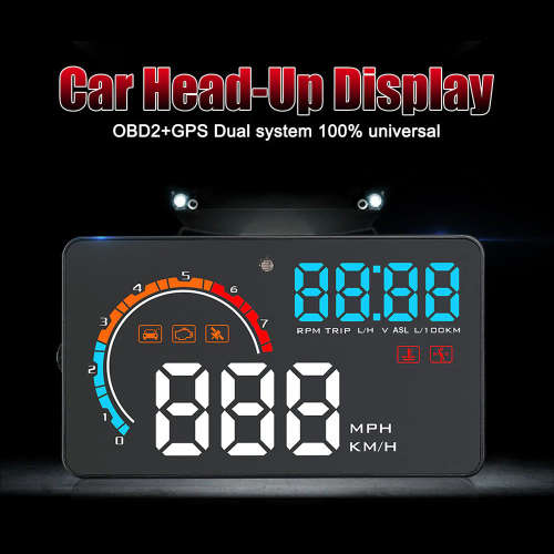 D2500 Car HUD Head Up Display - OBD2 + GPS