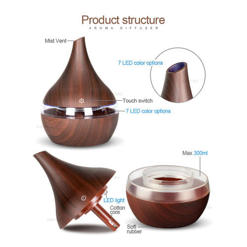 USB Electric Aroma air diffuser wood air humidifier