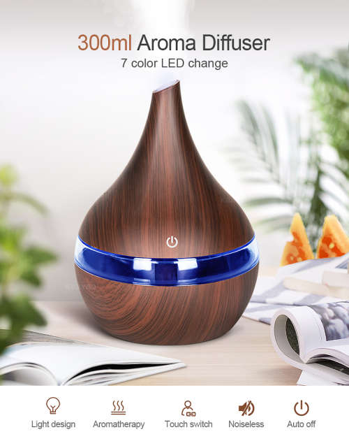 USB Electric Aroma air diffuser wood air humidifier