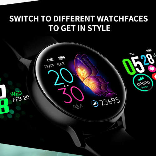 DT88 IP68 Waterproof Smartwatch - Pink Silicone