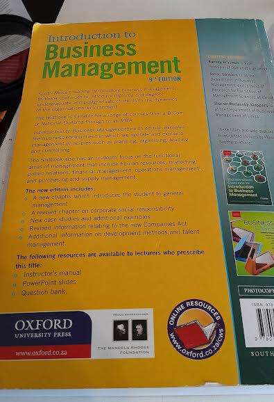 Introduction to Business Management 9th Edition
