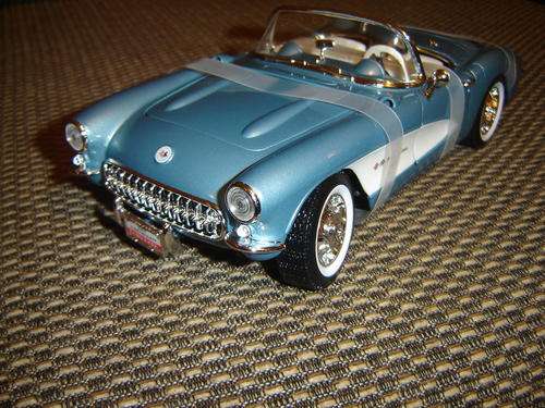 Stunning Metalic Blue '57 Chevrolet  Corvette 1/18 b Yatming- New in D/Box:Free Delivery by Coerier