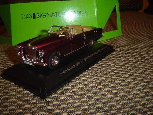 Lovely & Rare Burgandy  '61 Bentley Continental Cabrio b Signature Sc 1/43 New i Lovey D/play Case