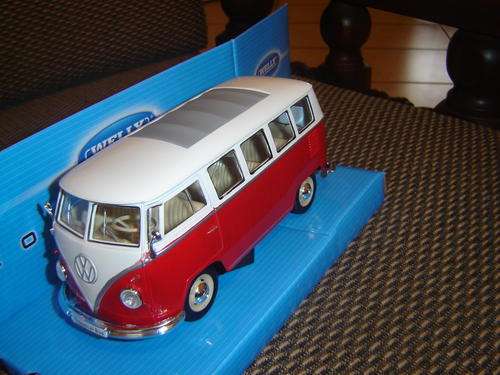 VW Kombi Fleetline w 3/4 Roof Material -  Die Cast   Sc 1/24  Welly New  in D/Box  Gteed.- In Stock