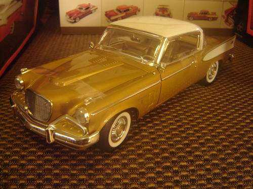 ' 58 Studebaker  Golden Hawk- Windows wind down & close Die Cast  Model 1/18  by LUCKY Gteed