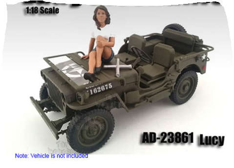 Green Promotion  American Diorama Figurine  Lady  Mechanic Lucy  Sc 1/18 Lots  Figurines