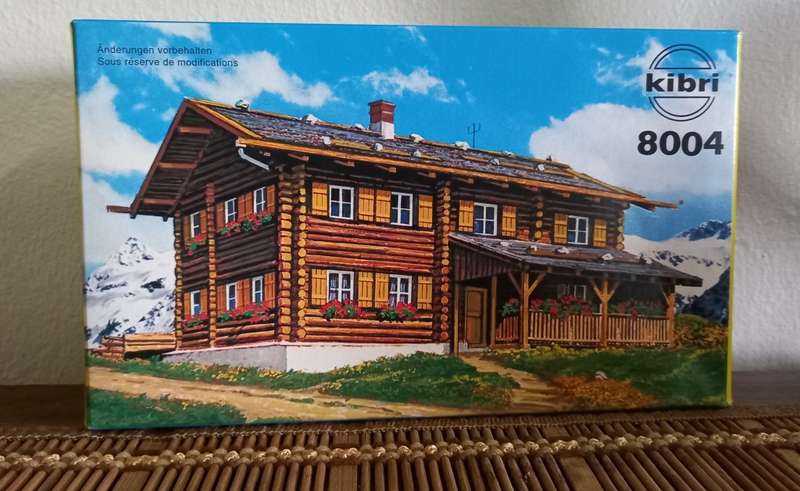Kit  Large  - New Double Story  Wooden House      HO      KIBRI New  12 x 12 x 8.4 Cm