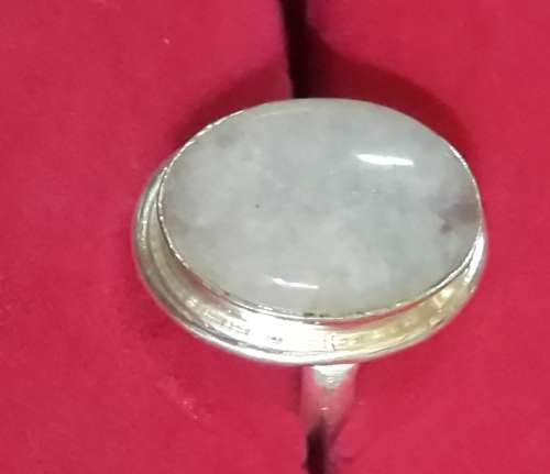 925 stamp. Lovely silver ring with Natural stone Size 5.25
