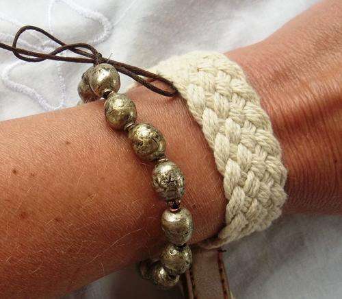 Ethiopian prayer bead bracelet.                          Every single bead made by hand!