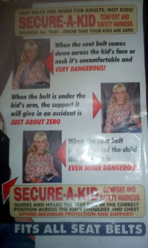 SECURE A KID SEAT BELT SAFETY HARNESS