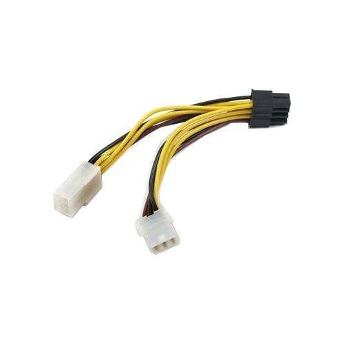 10cm 2x6-Pin Female PCI-E To 8-Pin Male PCI-E Cable