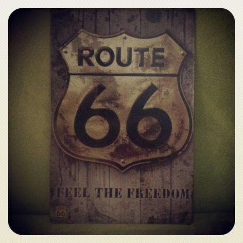 Route 66 metal wall sign 20 x 30cm