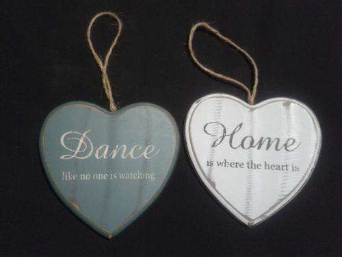 Decorative wooden heart set