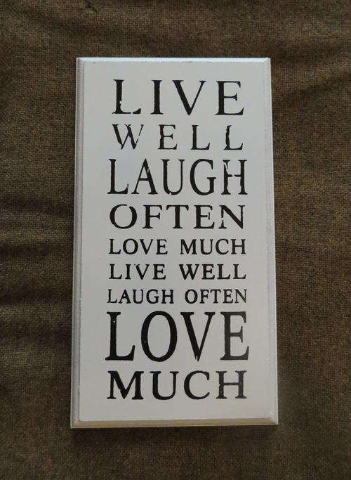 Inspirational wooden wall hanging 13 x 24 cm