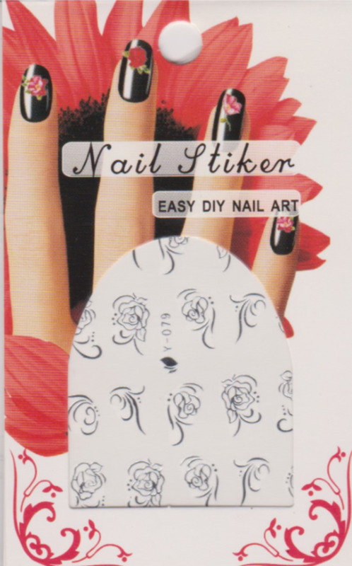 Silver Water Nail Decals