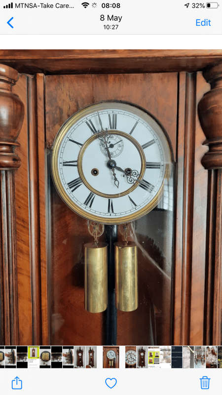 Victorian Mahogany Vienna Clock