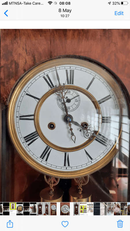 Victorian Mahogany Vienna Clock