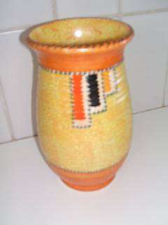 ART-DECO CROWN DUCAL TUBE-LINED VASE ATT. TO CHARLOTTE RHEAD
