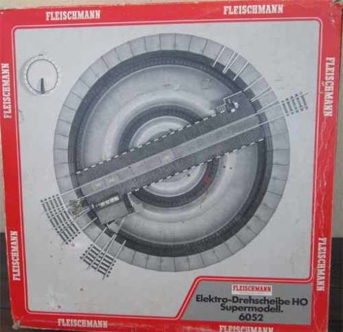 FLEISCHMANN SUPERMODEL 6052 HO SCALE - ELECTRIC TURNTABLE, 6 X EXITS - BOXED