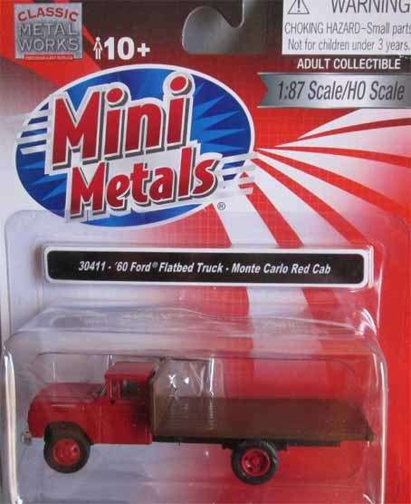 MINI METALS HO SCALE - 60 FORD FLATBED BED TRUCK  (NEW CARDED)
