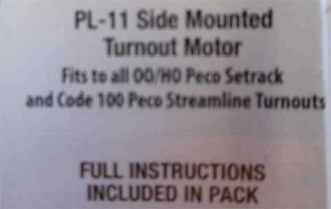 PECO N & HO SCALE - ELECTRIC SIDE MOUNT MOTOR FOR TURNOUTS (NEW CARDED)