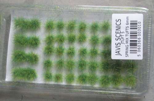 JAVIS SCENICS - 40 X SPRING MIX TUFTS 6mm - NEW IN PKT.