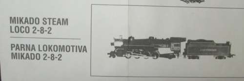 MEHANO HO SCALE - 2-8-2 MIKADO PREMIER STEAM LOCO & TENDER (AS NEW BOXED)