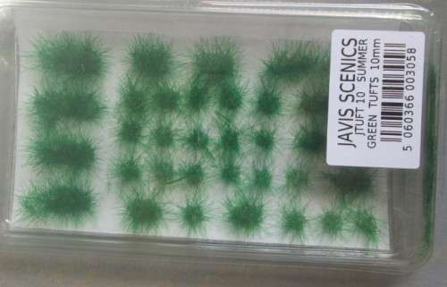 JAVIS SCENICS - GREEN TUFTS 10mm - NEW IN PKT.