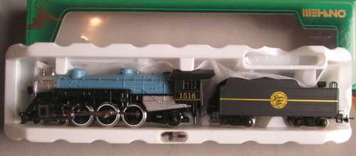 MEHANO HO SCALE - 4-6-2 STEAM LOCO & TENDER, MINT, LIKE NEW, BOXED
